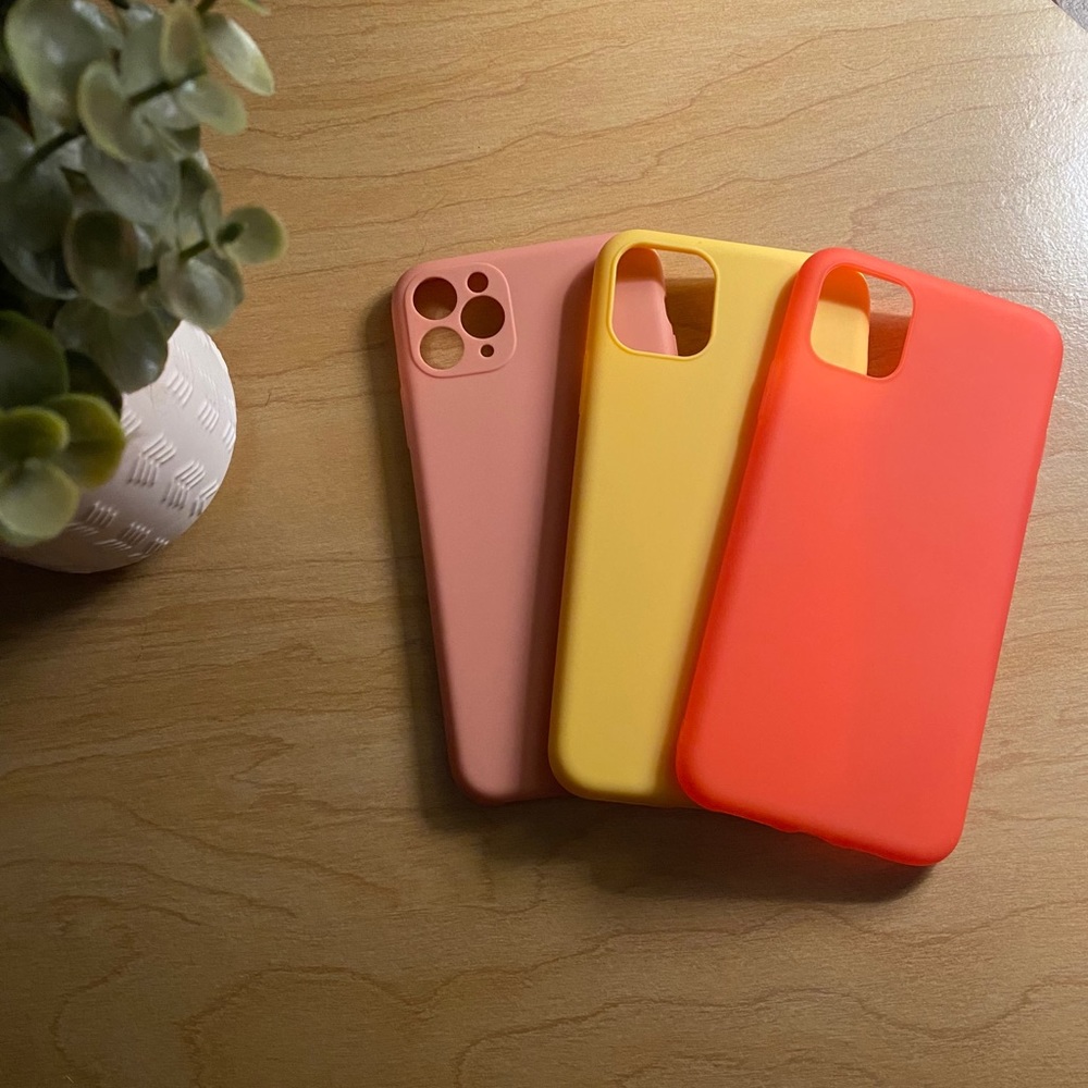 3 soft silicone iPhone 11 Pro max cases